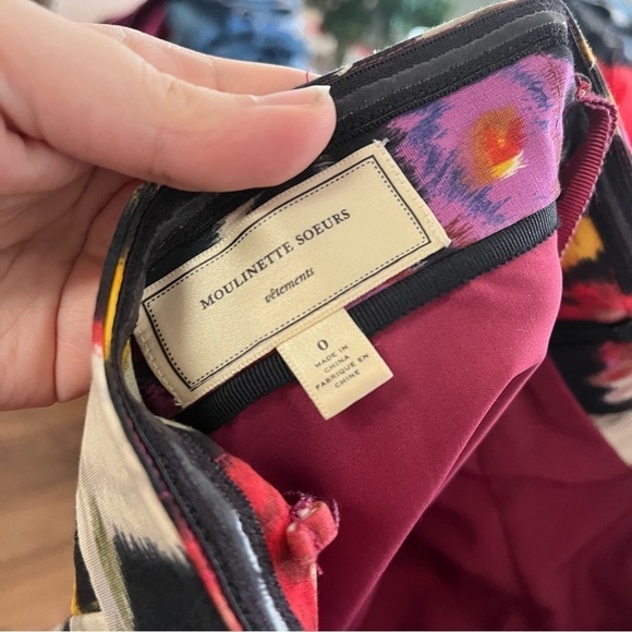 Moulinette Soeurs Tropical Jacquard Strapless Mini Dress Size 0 T - Picture 4 of 5